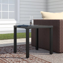 Small black metal outdoor deals side table